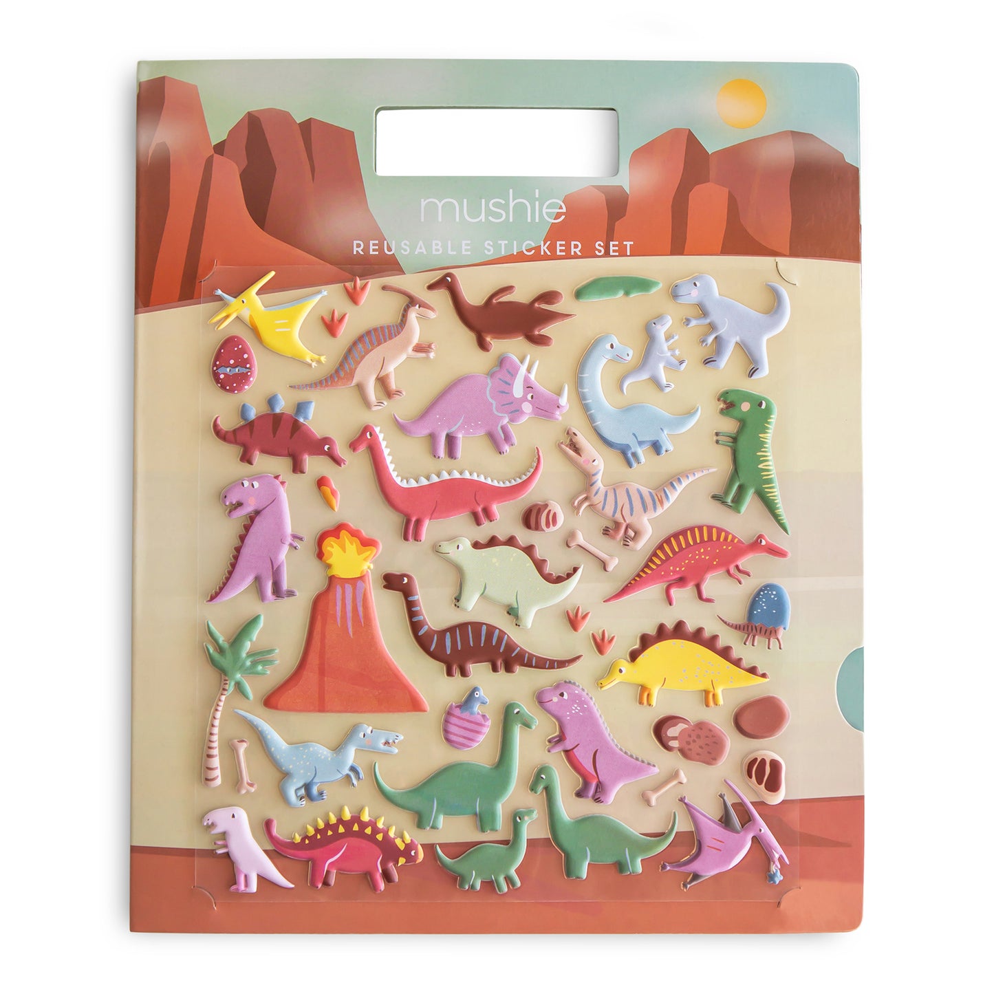 reusable sticker set (dino)