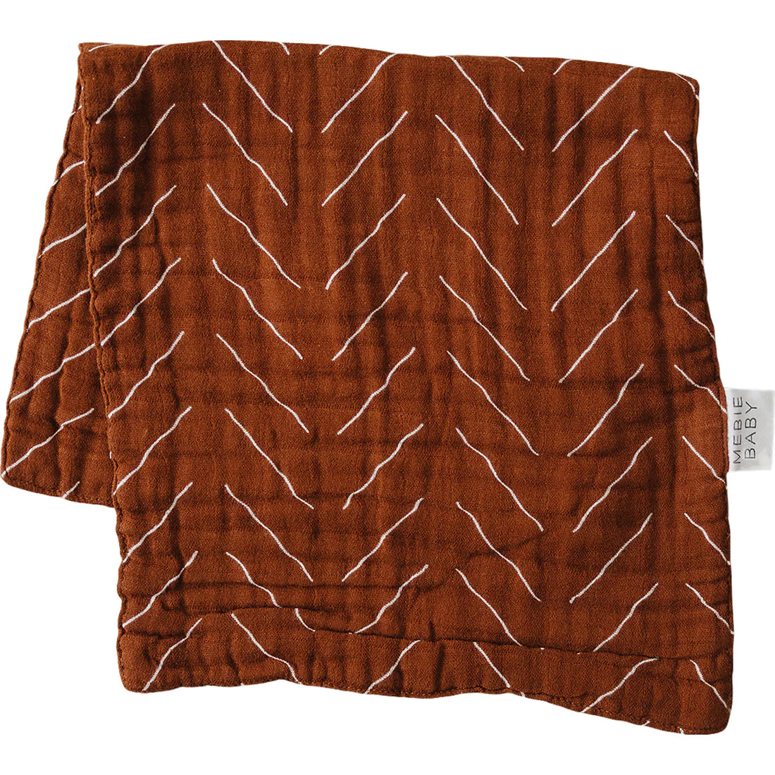 rust mudcloth burp cloth